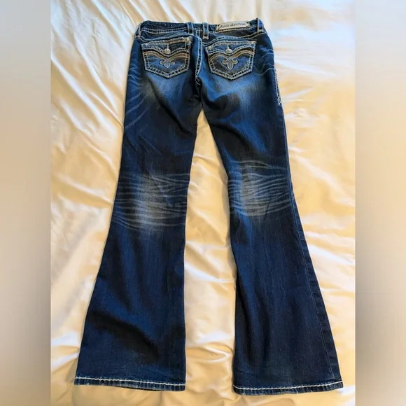 Rock Revival Women’s Dark Wash Bootcut Jeans Rosalin - Picture 8 of 9